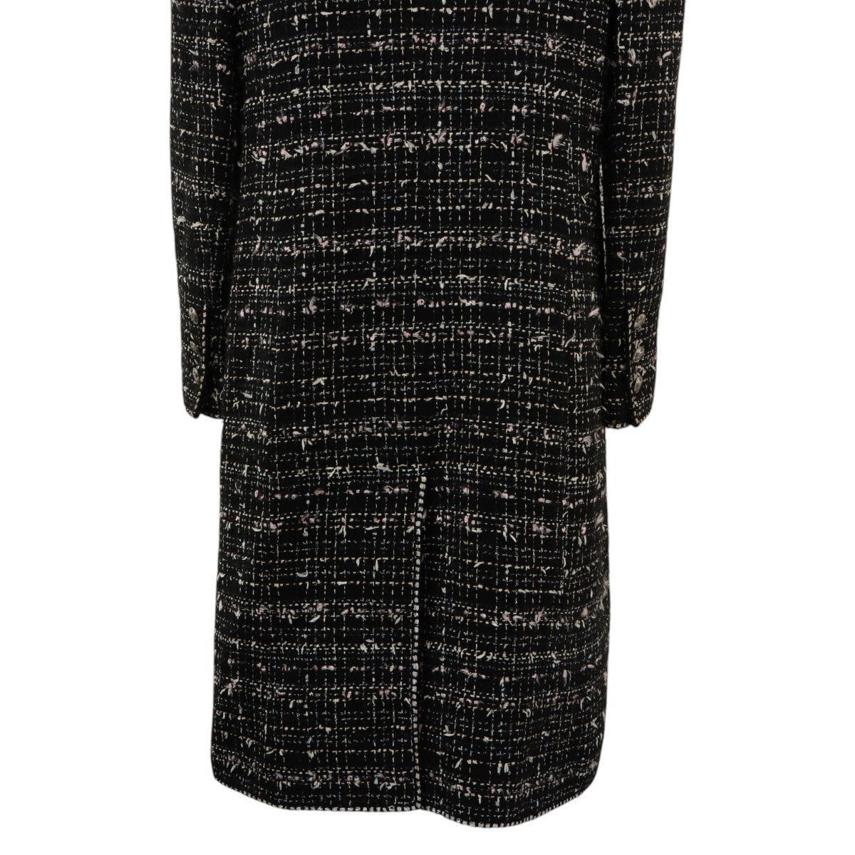 2005 Tweed C-Mark Emblem Patch Long Jacket #40 Black