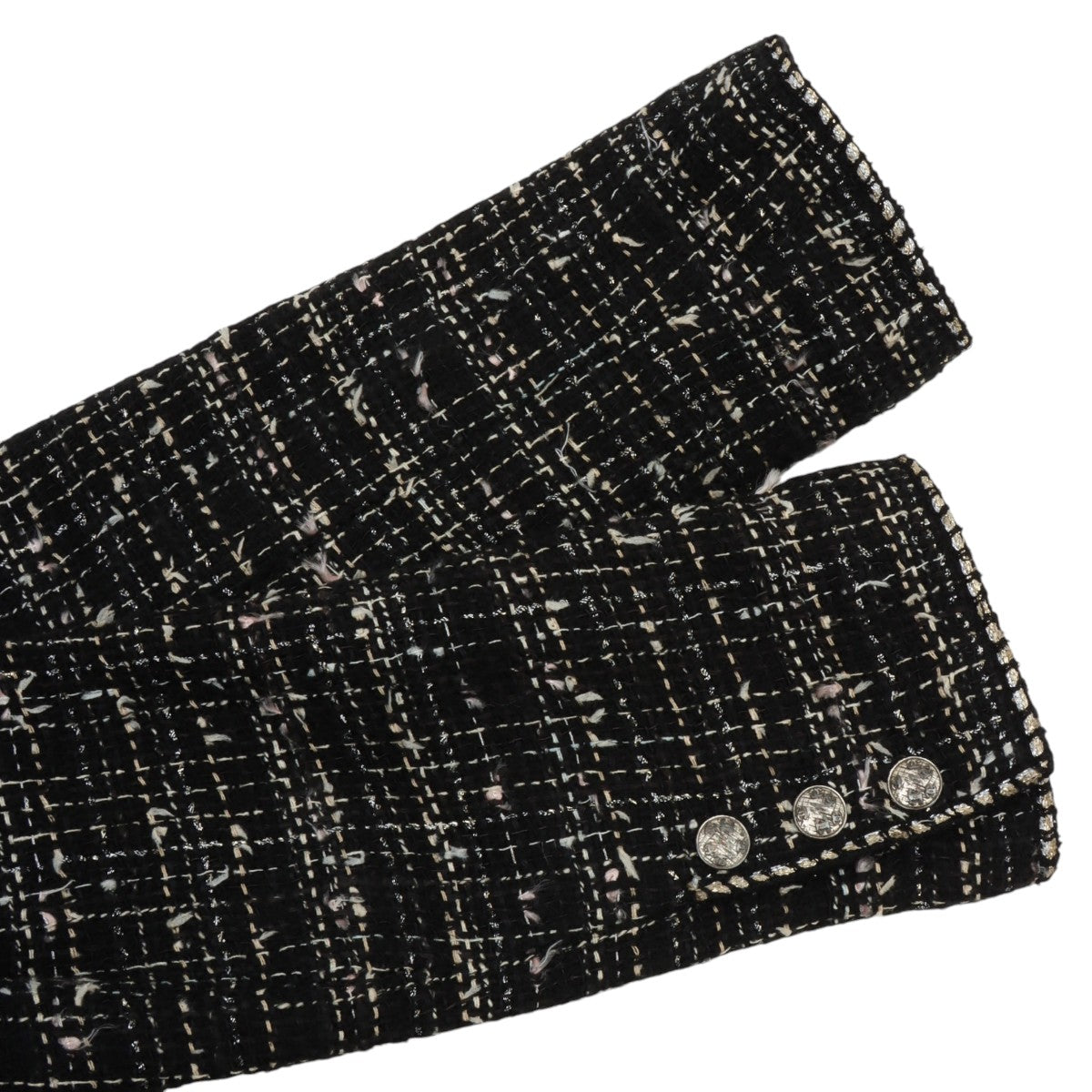 2005 Tweed C-Mark Emblem Patch Long Jacket #40 Black