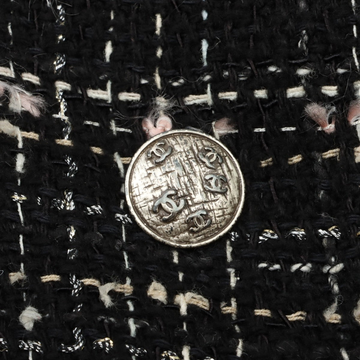 2005 Tweed C-Mark Emblem Patch Long Jacket #40 Black