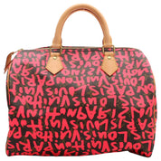 2009 Monogram Graffiti Speedy 30 Brown/Fuchsia