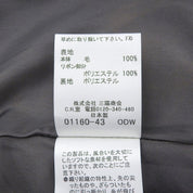 ウールロゴボタンチェックパターンパフスリーブワンピース #36 グレー/イエロー