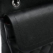 2017 Vintage Caviar Leather Classic Flap Chain Bag 25cm Black