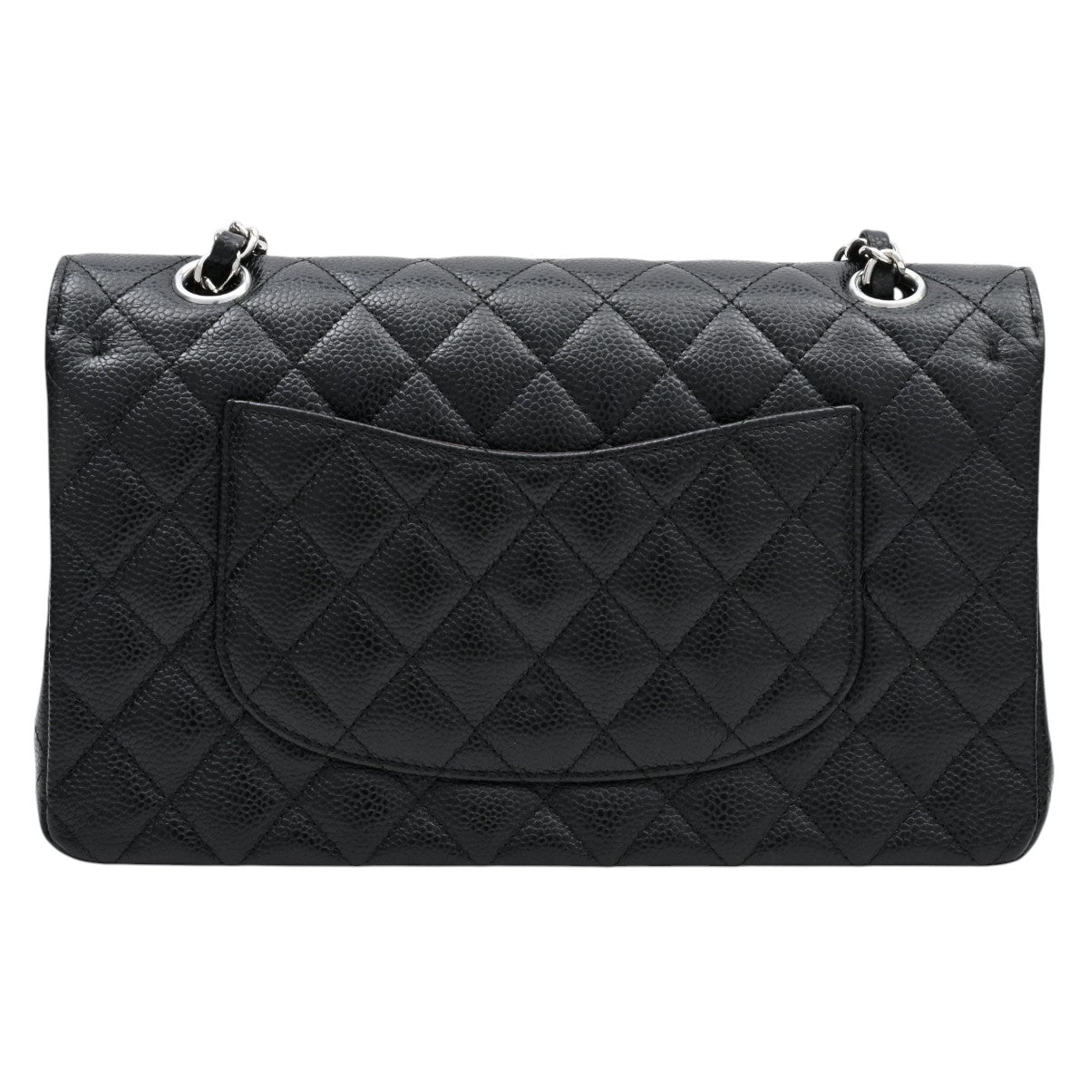 2017 Vintage Caviar Leather Classic Flap Chain Bag 25cm Black