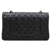 2017 Vintage Caviar Leather Classic Flap Chain Bag 25cm Black