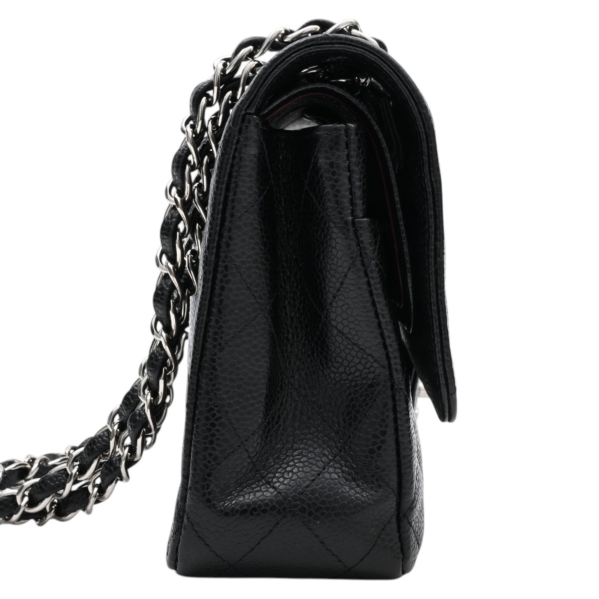 2017 Vintage Caviar Leather Classic Flap Chain Bag 25cm Black