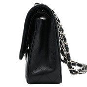 2017 Vintage Caviar Leather Classic Flap Chain Bag 25cm Black