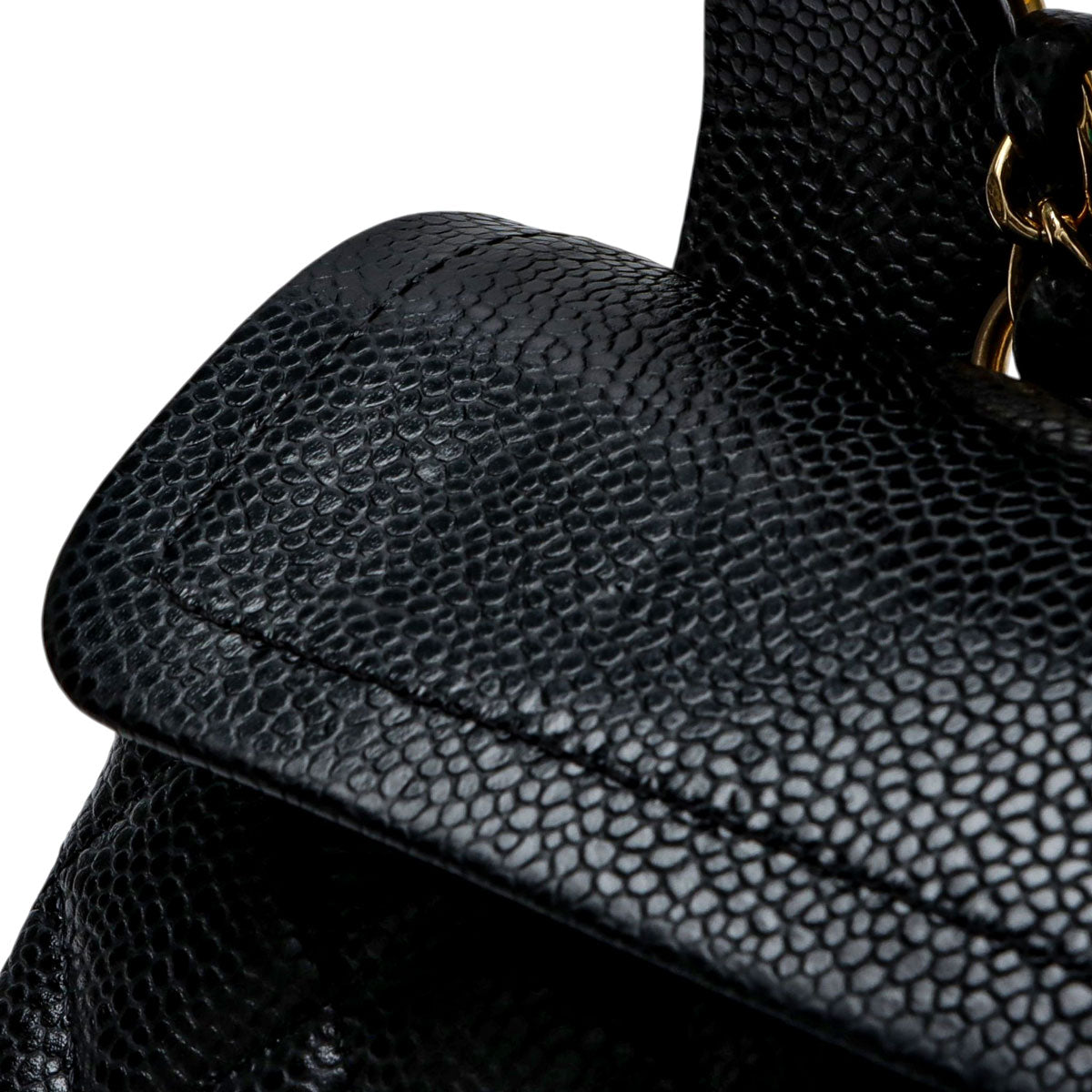 2019 Caviar Skin Classic Flap Chain Bag 25cm Black