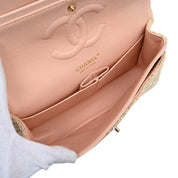 2005-era tweed classic flap chain bag 25cm, pink/green