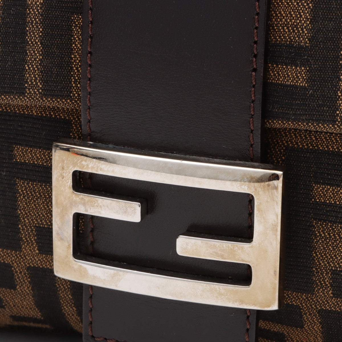 FF ZUCCA Pattern Mamma Bucket Bag Brown