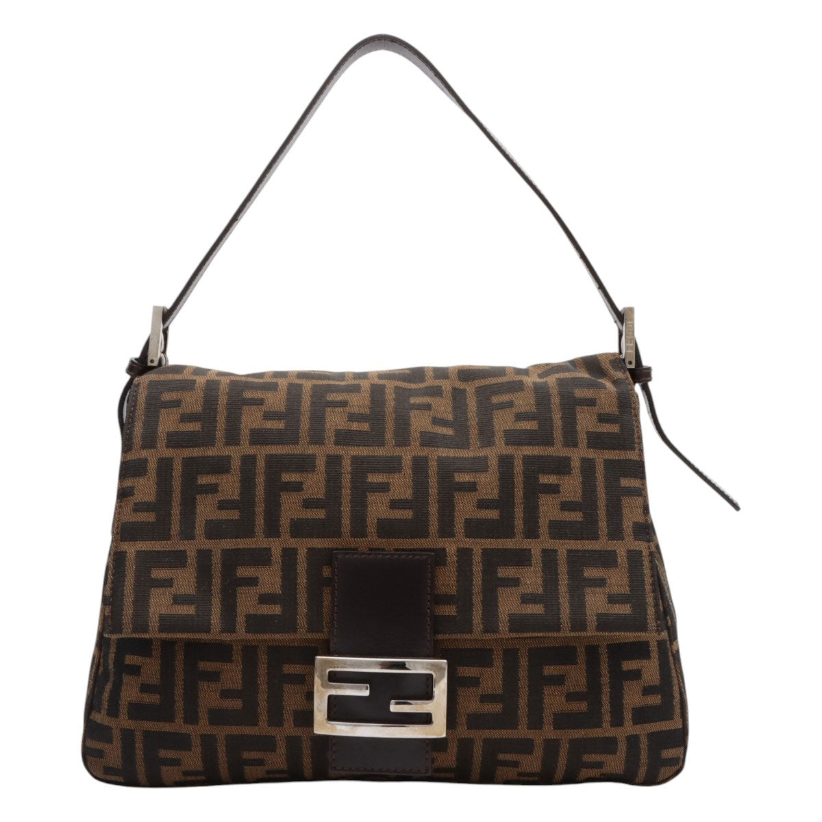 FF ZUCCA Pattern Mamma Bucket Bag Brown