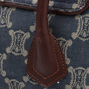 Paris Macadam Pattern Handbag Blue/Brown
