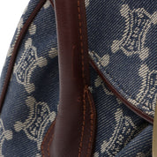 Paris Macadam Pattern Handbag Blue/Brown