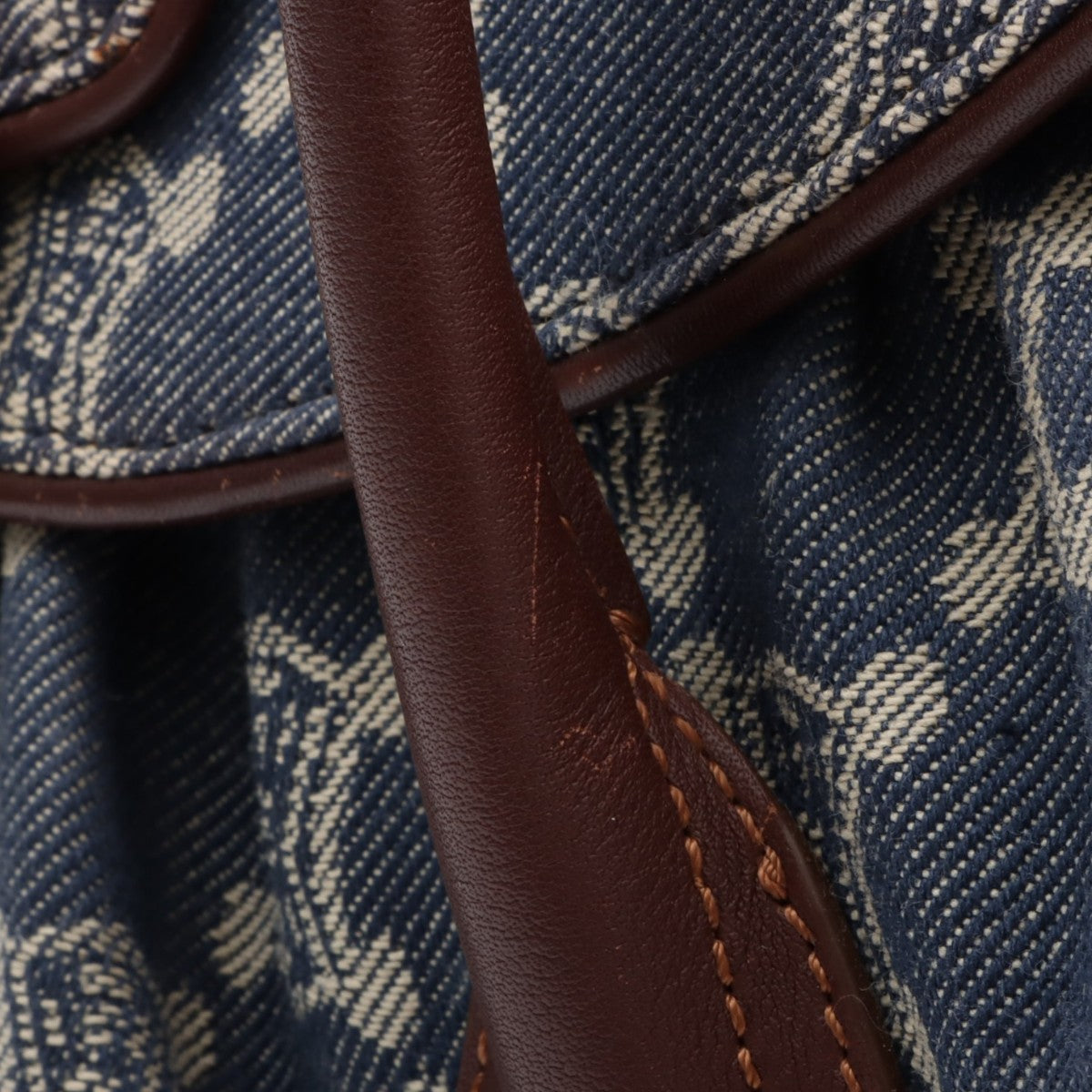 Paris Macadam Pattern Handbag Blue/Brown