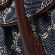 Paris Macadam Pattern Handbag Blue/Brown