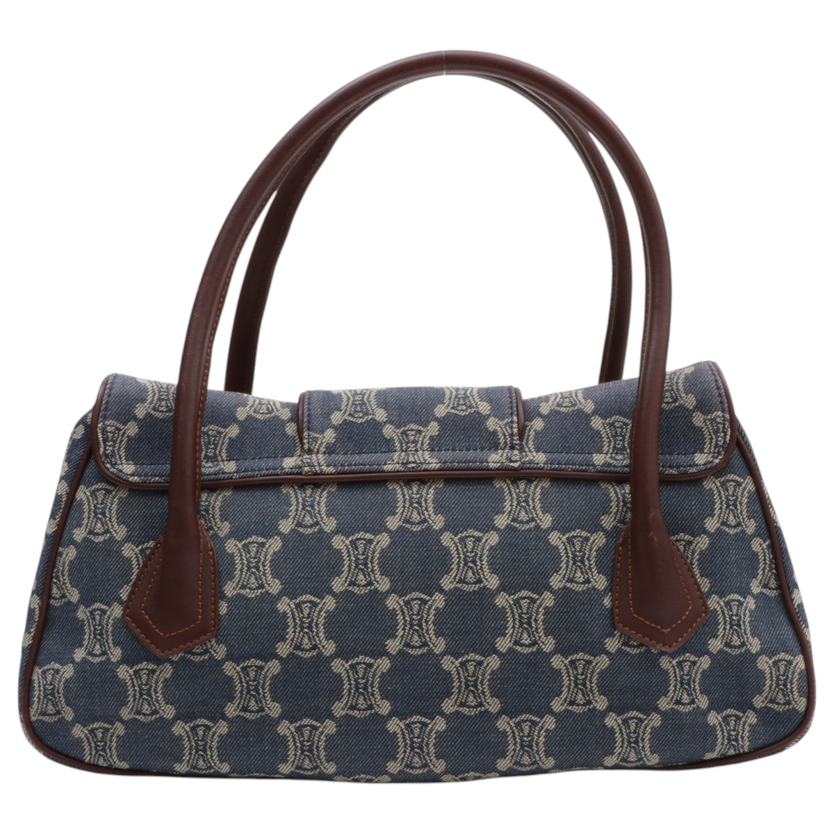 Paris Macadam Pattern Handbag Blue/Brown