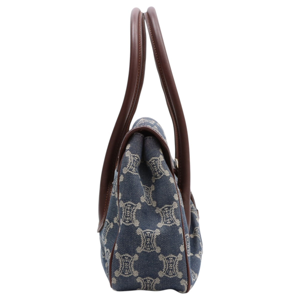 Paris Macadam Pattern Handbag Blue/Brown