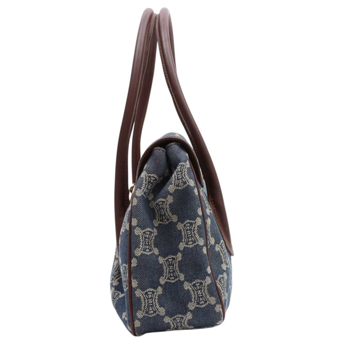 Paris Macadam Pattern Handbag Blue/Brown