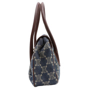 Paris Macadam Pattern Handbag Blue/Brown