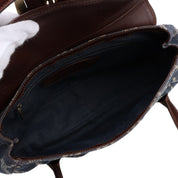 Paris Macadam Pattern Handbag Blue/Brown