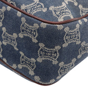 Paris Macadam Pattern Handbag Blue/Brown