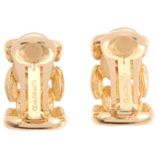 Chain Motif Half Hoop Earrings - Gold