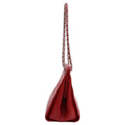2017 circa Caviar Skin CC Mark Stitch Chain Tote Bag Red