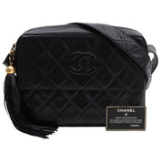 1995-era CC Mark Stitch Tassel Square Bag Black