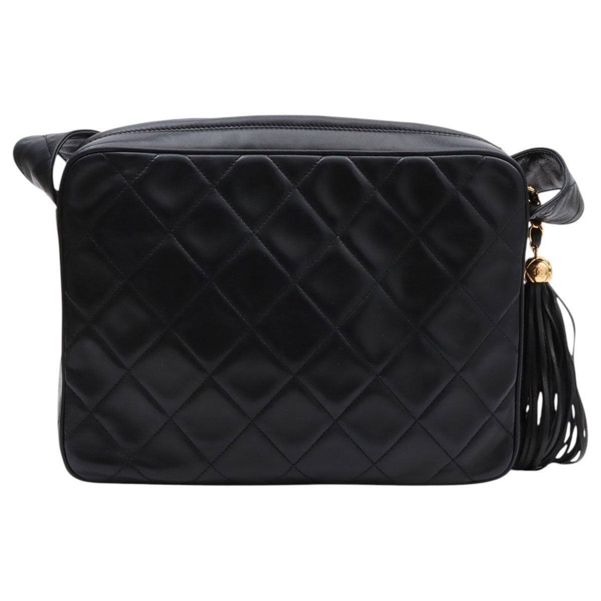 1995-era CC Mark Stitch Tassel Square Bag Black