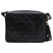 1995-era CC Mark Stitch Tassel Square Bag Black