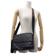 1995-era CC Mark Stitch Tassel Square Bag Black