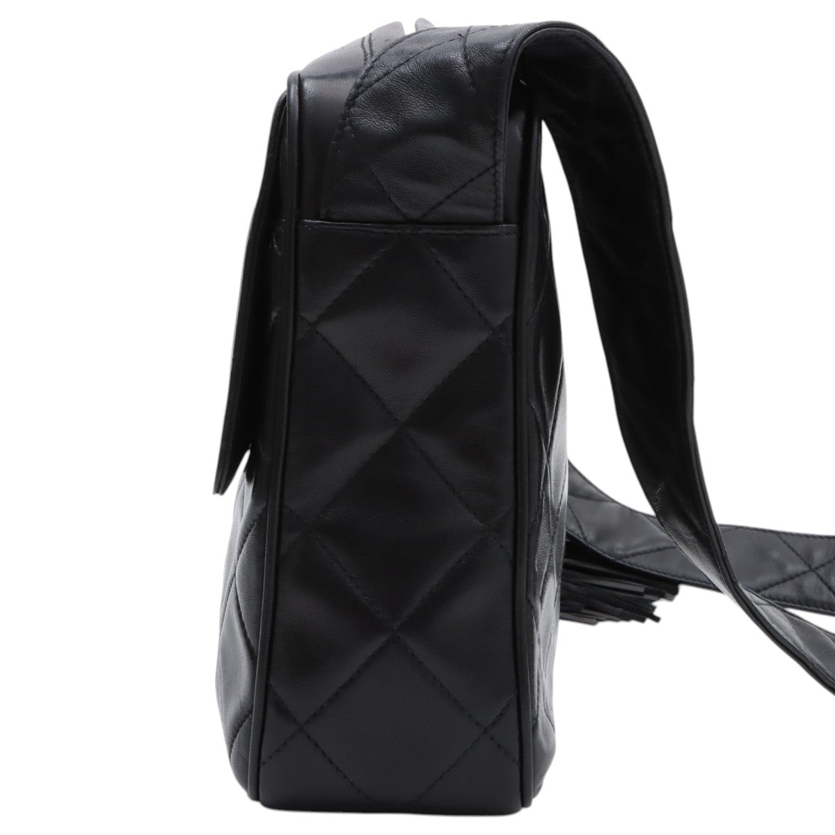 1995-era CC Mark Stitch Tassel Square Bag Black