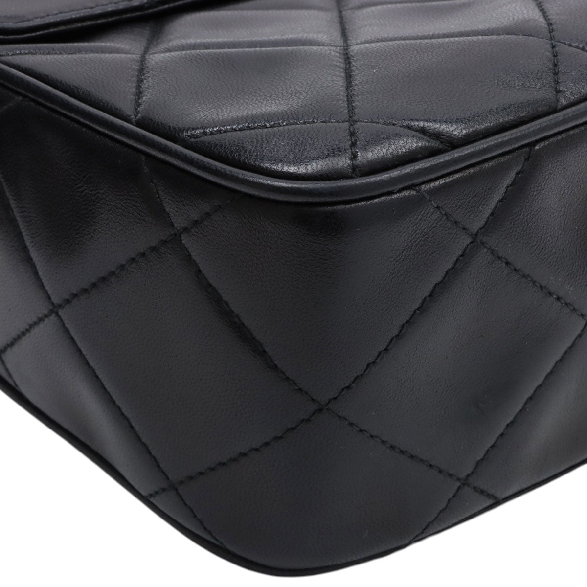 1995-era CC Mark Stitch Tassel Square Bag Black