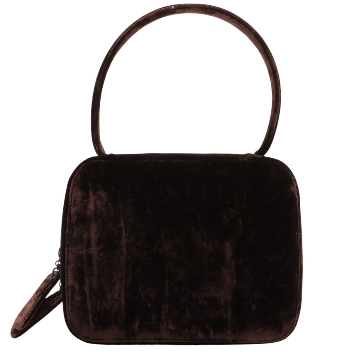 Circa 1998 Velour CC Mark Stitch Handbag Brown