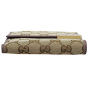 Canvas GG Pattern Compact Wallet Grey/Brown