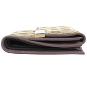 Canvas GG Pattern Compact Wallet Grey/Brown
