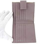 Canvas GG Pattern Compact Wallet Grey/Brown