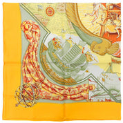 Carré 90 Au-dela des cinq Mers Scarf Orange/Multicolor