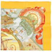 Carré 90 Au-dela des cinq Mers Scarf Orange/Multicolor