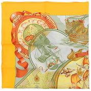 Carré 90 Au-dela des cinq Mers Scarf Orange/Multicolor