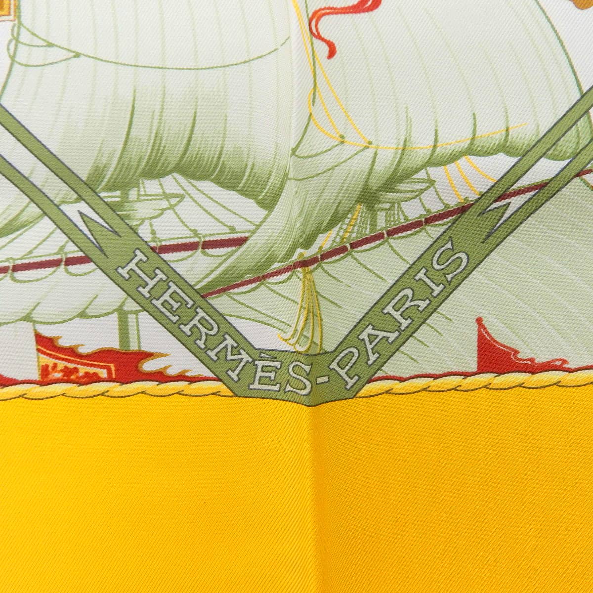 Carré 90 Au-dela des cinq Mers Scarf Orange/Multicolor