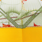 Carré 90 Au-dela des cinq Mers Scarf Orange/Multicolor