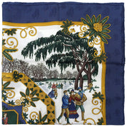 Carré 90 Joies d'Hiver Scarf White/Navy/Multicolor