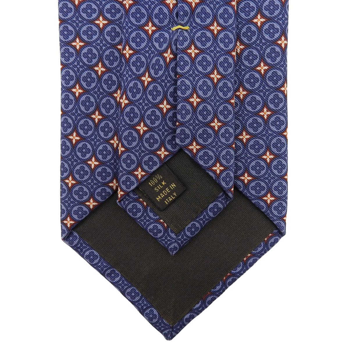 Monogram Flower Pattern Tie Blue/Red