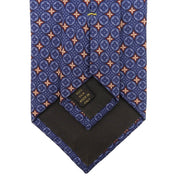 Monogram Flower Pattern Tie Blue/Red