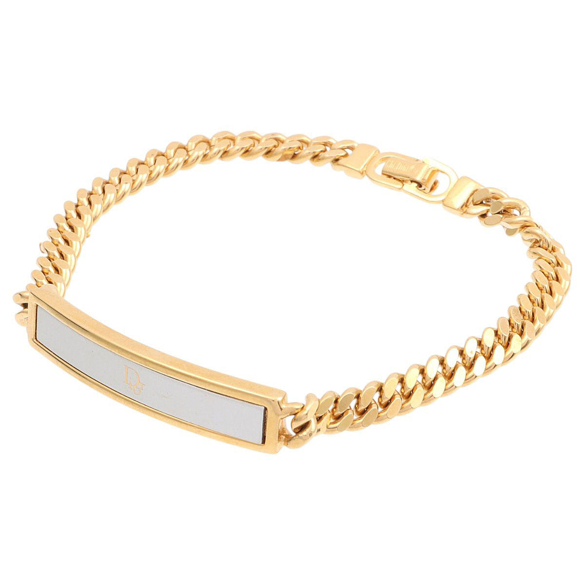 Logo Plate Bracelet Gold