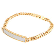 Logo Plate Bracelet Gold