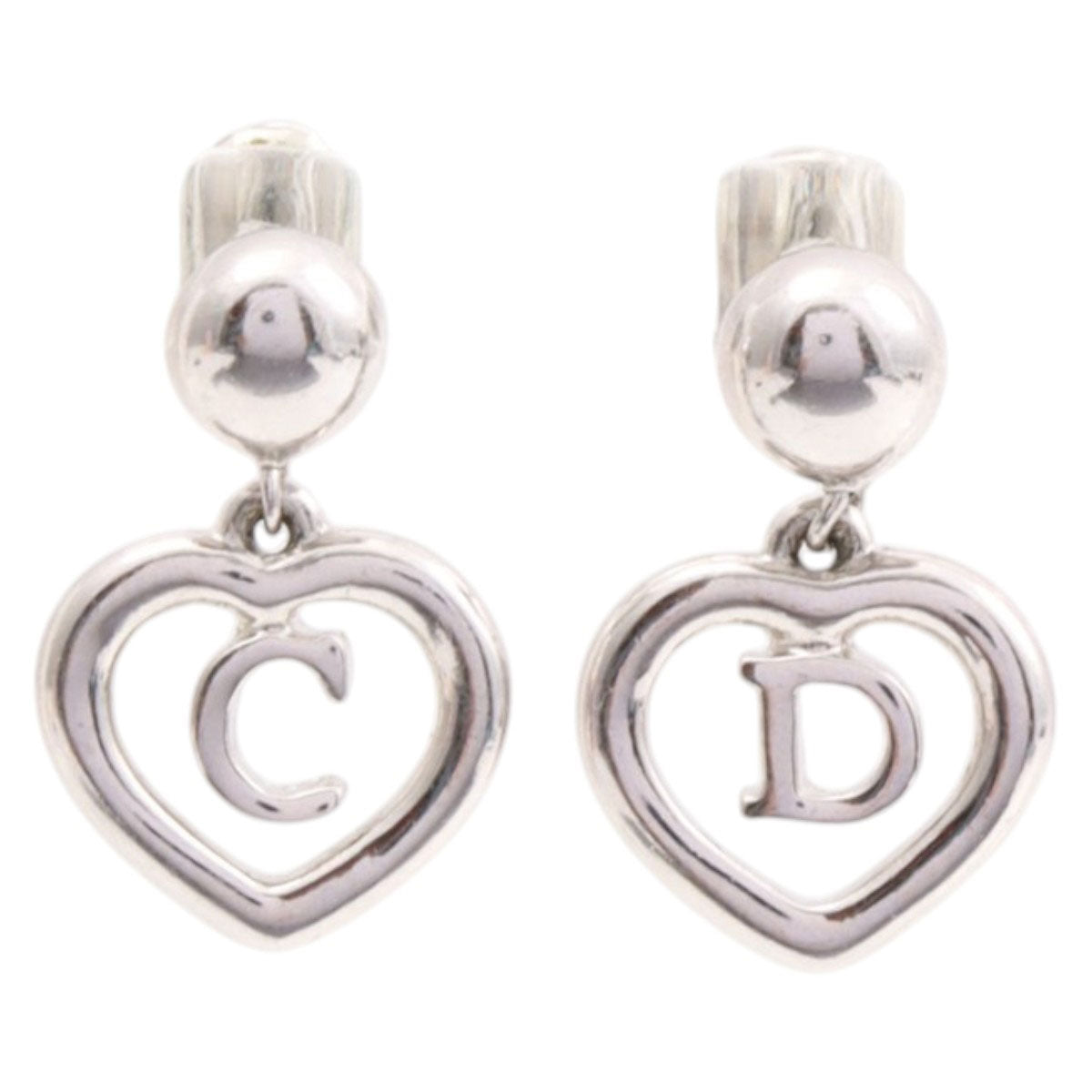 Heart Logo Swing Earrings Silver