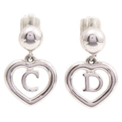 Heart Logo Swing Earrings Silver