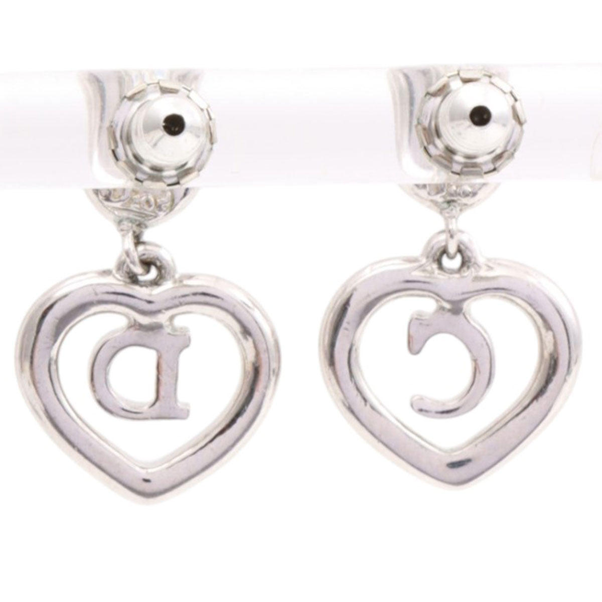 Heart Logo Swing Earrings Silver
