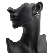 Heart Logo Swing Earrings Silver